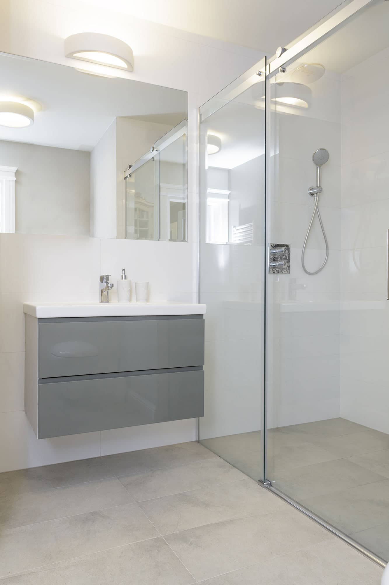 Crescent series sliding glass shower door system