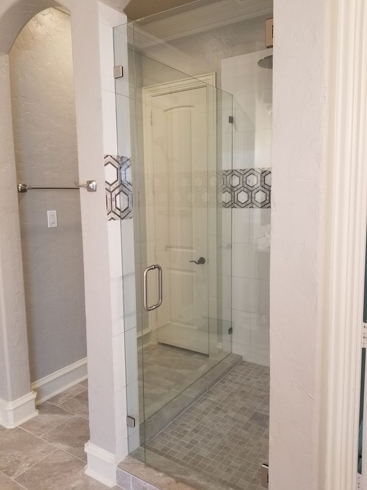all glass shower door panel