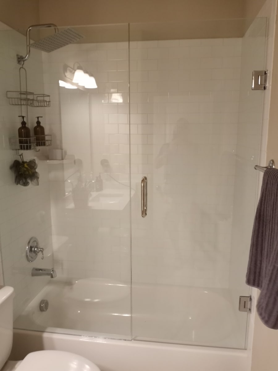 Glass Shower Doors on Bathtub