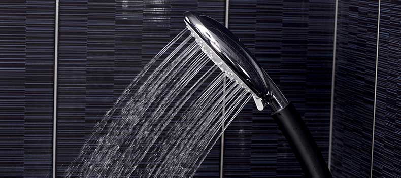 shower fixture in luxury shower