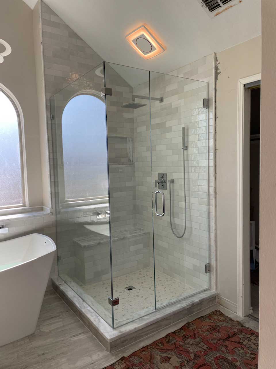 Frameless Shower Door by Elite Showers in North Dallas