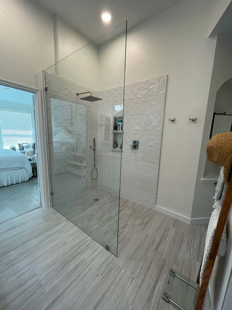 panel no door walkin shower