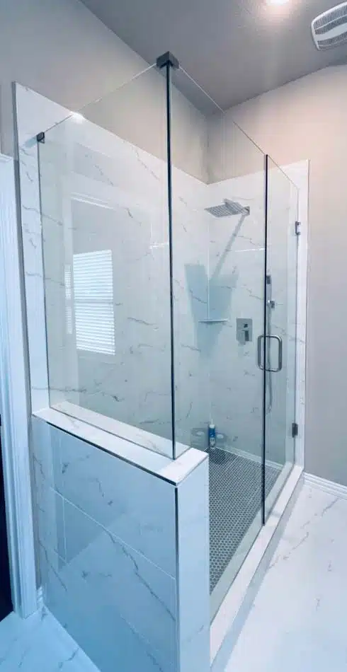shower glass pony wall Plano TX