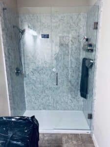 This amazing shower door and panel in Dallas starts at $1500